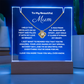 A stunning Square Acrylic and the beautiful Love Knot Necklace for Mum. The beautiful wife heartfelt message is showcased on crystal-clear acrylic, making this set a striking focal point in any space. Paired with the charming Love Knot Necklace.