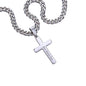Engraved 18k Gold Cross Necklace On 18k Cuban Chain. To My Son for a Birthday, Graduation or Special Occasion Gift.