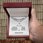 Engraved 18k Gold or Stainless Steel Cross Pendant Necklace on Cuban Link Chain. Grok wrote the exact message card that comes with it. Only 500 will ever exist.