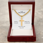 Engraved 18k Gold Cross Necklace On 18k Cuban Chain. To My Son for a Birthday, Graduation or Special Occasion Gift.