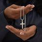 Stunning Stainless Steel Cross Necklace with Gift box. Adjustable snake chain (18" - 22") and attaches with a lobster clasp.
