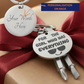 Engraved keychain screwdriver for your Girl with flathead and Philips. Cheeky message reads For the girl who has everything! Add your own engraved message on the back. Colour Black or Silver.