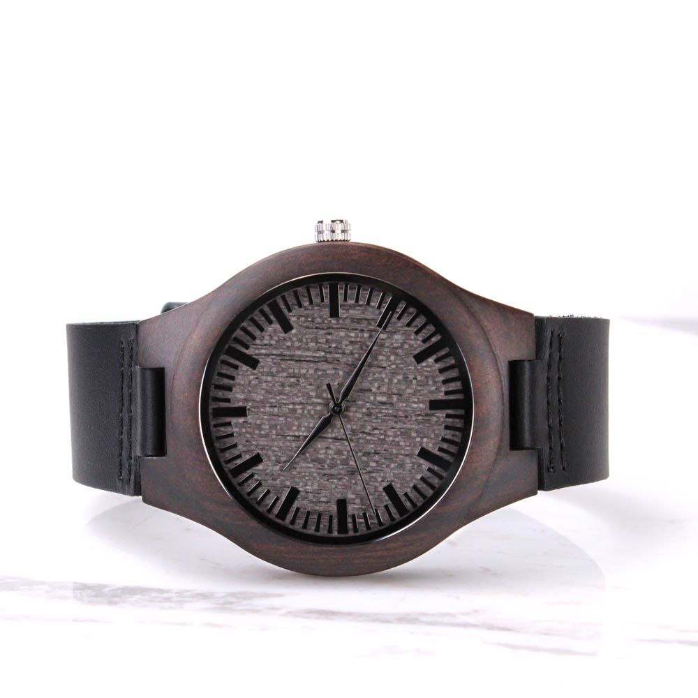 Proud To Be Your Wife Engraved Wooden Watch