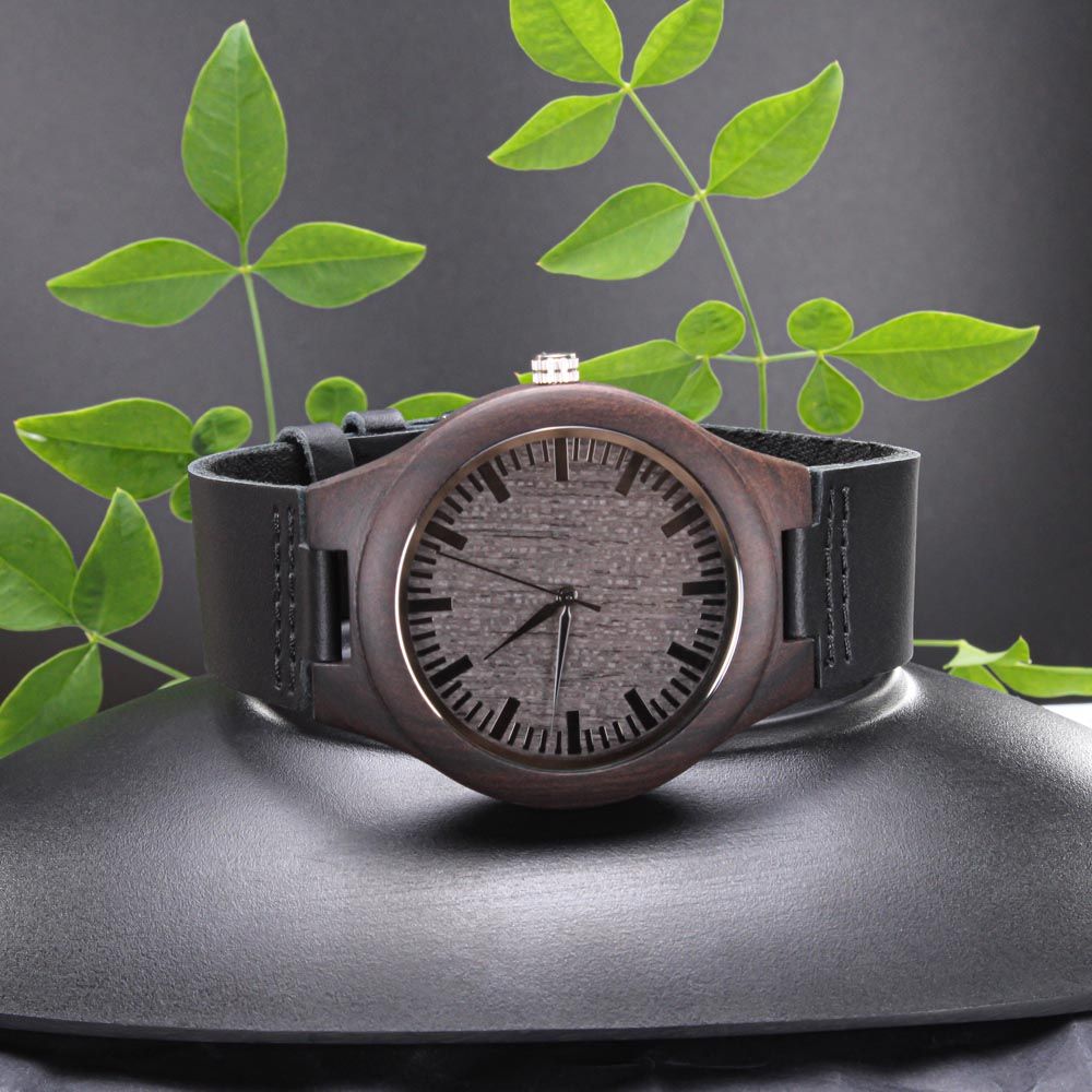 Proud To Be Your Wife Engraved Wooden Watch