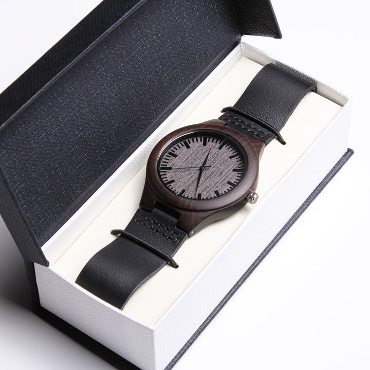 Proud To Be Your Wife Engraved Wooden Watch