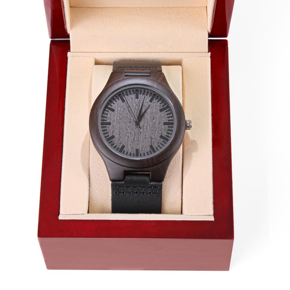 Proud To Be Your Wife Engraved Wooden Watch