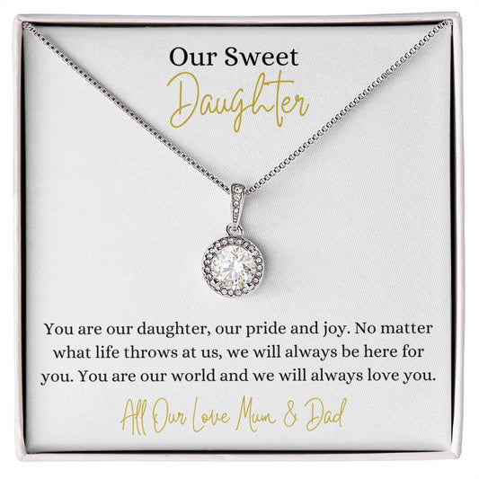 14k white gold finish Pendant Necklace With 8mm cushion-cut center cubic zirconia crystal