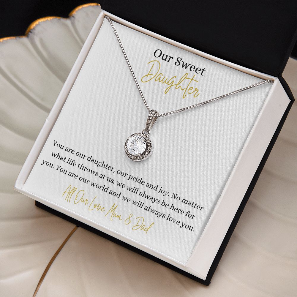 14k white gold finish Pendant Necklace With 8mm cushion-cut center cubic zirconia crystal