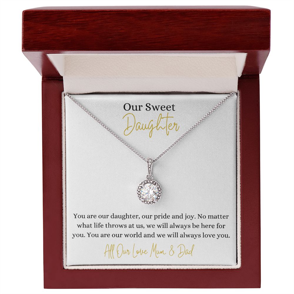 14k white gold finish Pendant Necklace With 8mm cushion-cut center cubic zirconia crystal