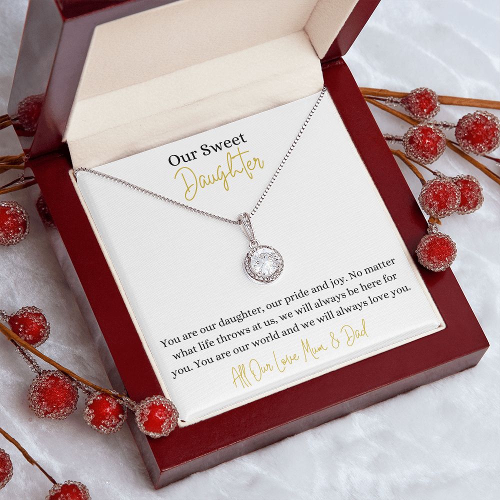 14k white gold finish Pendant Necklace With 8mm cushion-cut center cubic zirconia crystal