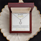 14k white gold finish Pendant Necklace With 8mm cushion-cut center cubic zirconia crystal