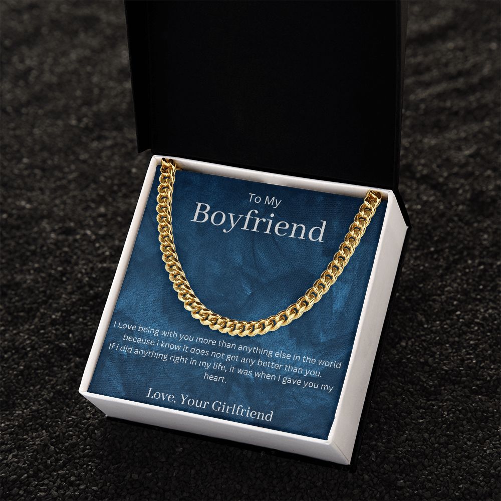 To My Boyfriend Cuban Link Chain