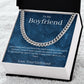 To My Boyfriend Cuban Link Chain