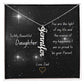 Personalised Name Pendant Necklace for Daughter Stainless Steel or 18k Gold Finish