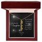 Personalised Name Pendant Necklace for Daughter Stainless Steel or 18k Gold Finish